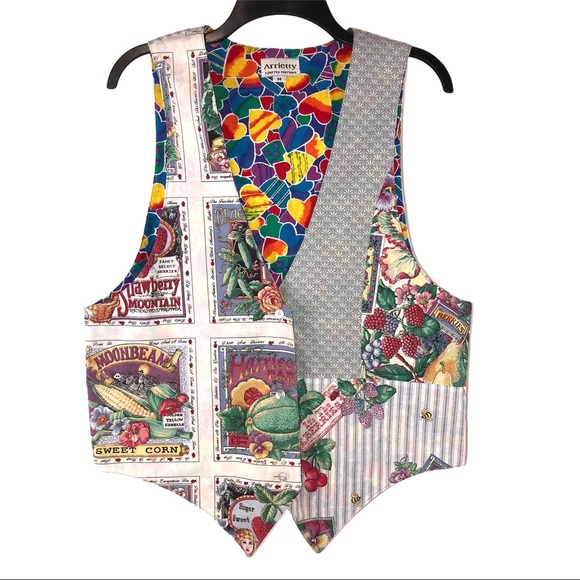 Vintage Mixed Patchwork Vest, Size M - Picture 8 of 8